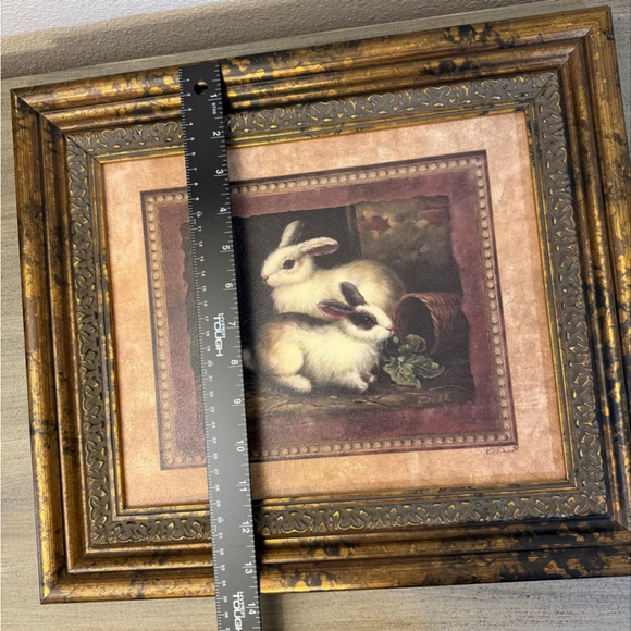 Framed Numbered Print of French Country Bunnies approx 16x14 inches - Picture 6 of 12